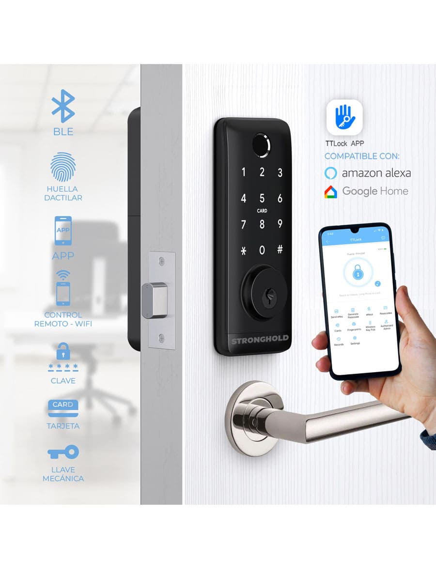 Cerradura digital para oficina WIFI – CODI - color negro